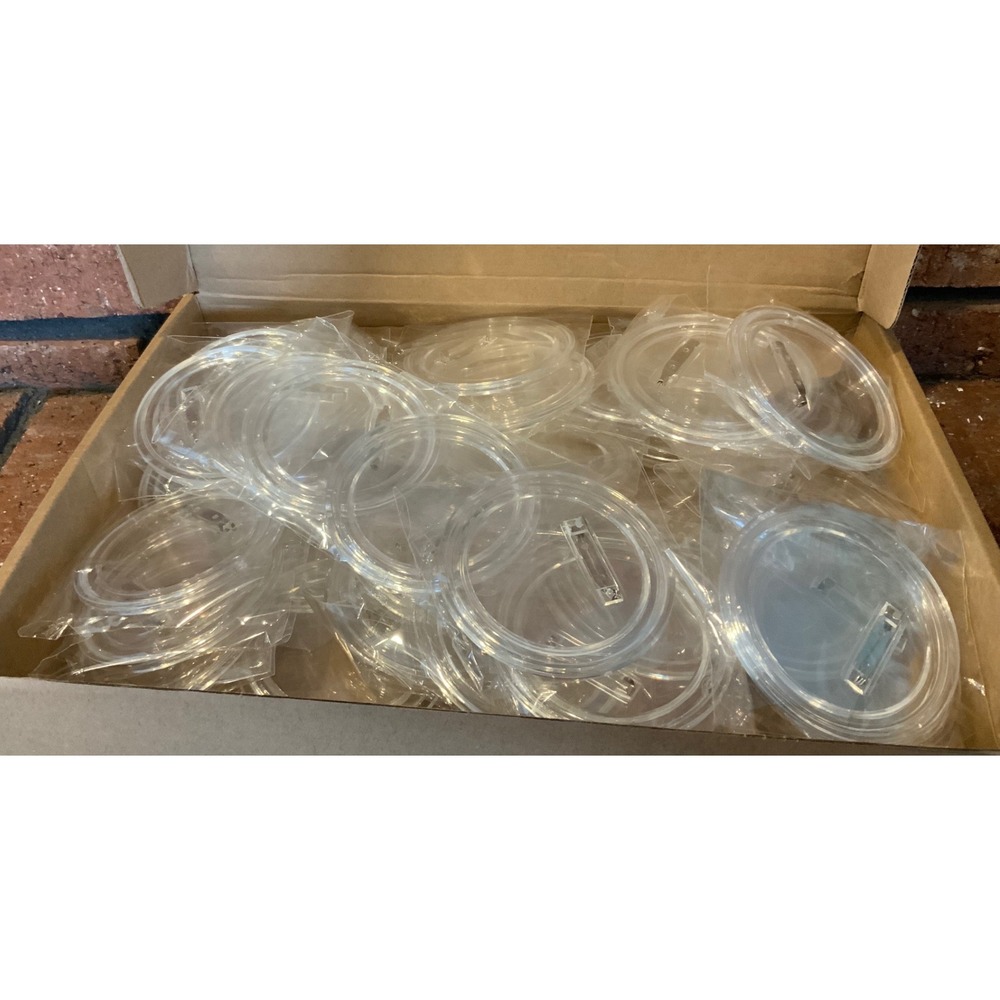 Clear 3" Acrylic Plastic Buttons 37 pk Customize Opens